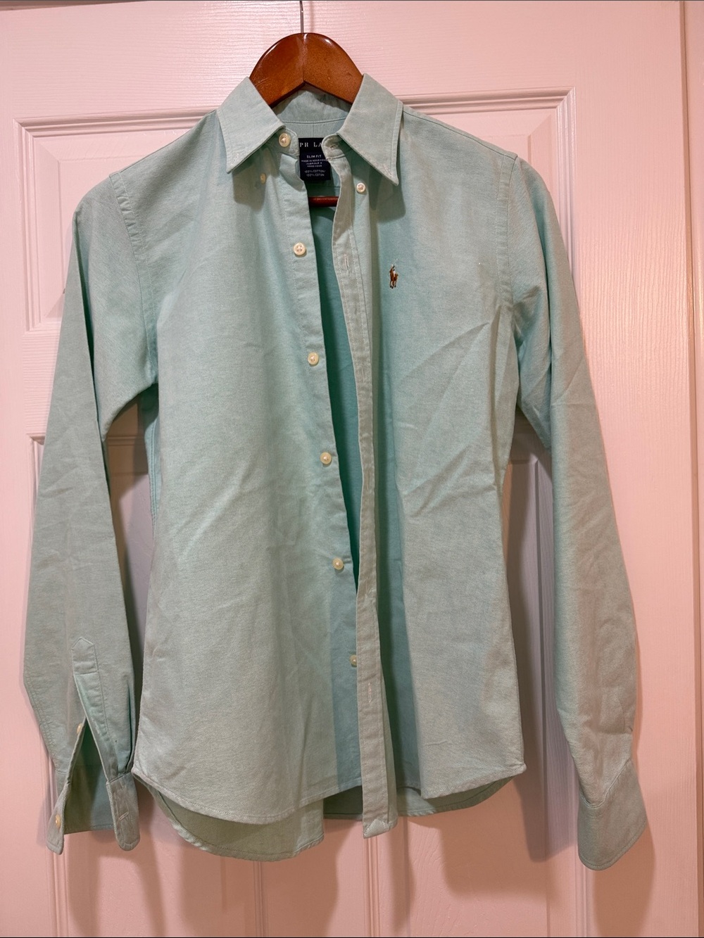 Ralph Lauren Light Mint Button-Down Dress Shirt